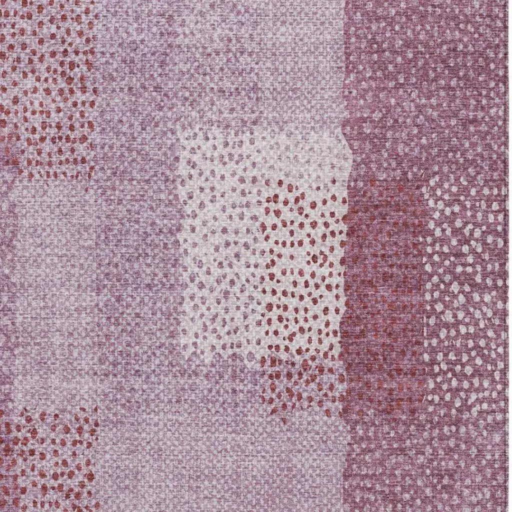 9' X 12' Blush And Pink Abstract Washable Indoor Outdoor Area Rug Homeroots Outdoor