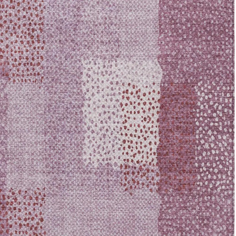 9' X 12' Blush And Pink Abstract Washable Indoor Outdoor Area Rug Homeroots Outdoor