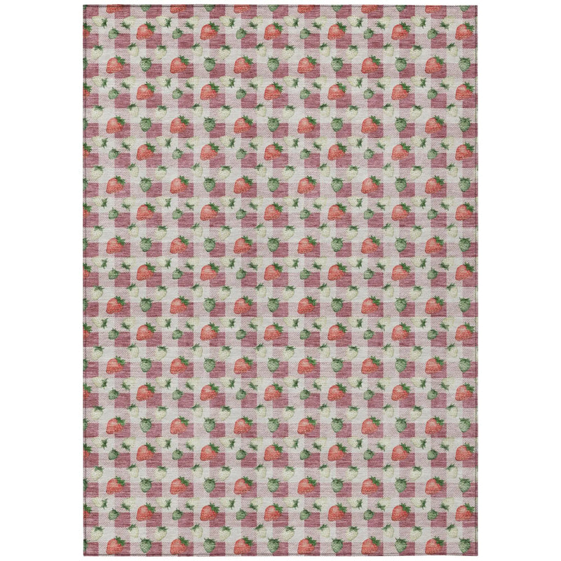 9' X 12' Blush And Pink Floral Washable Indoor Outdoor Area Rug Homeroots Outdoor