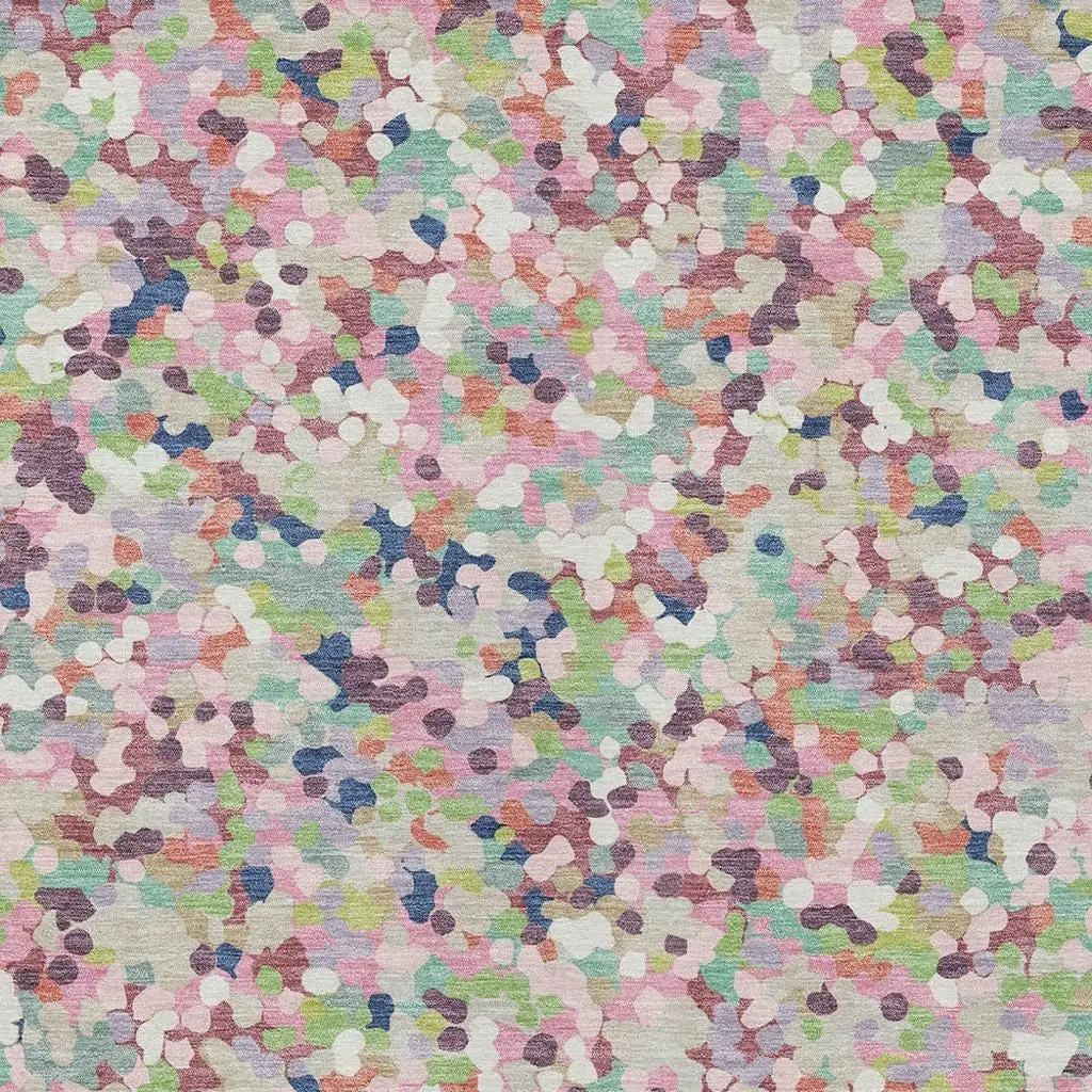 9' X 12' Blush And Pink Geometric Washable Indoor Outdoor Area Rug Homeroots Outdoor