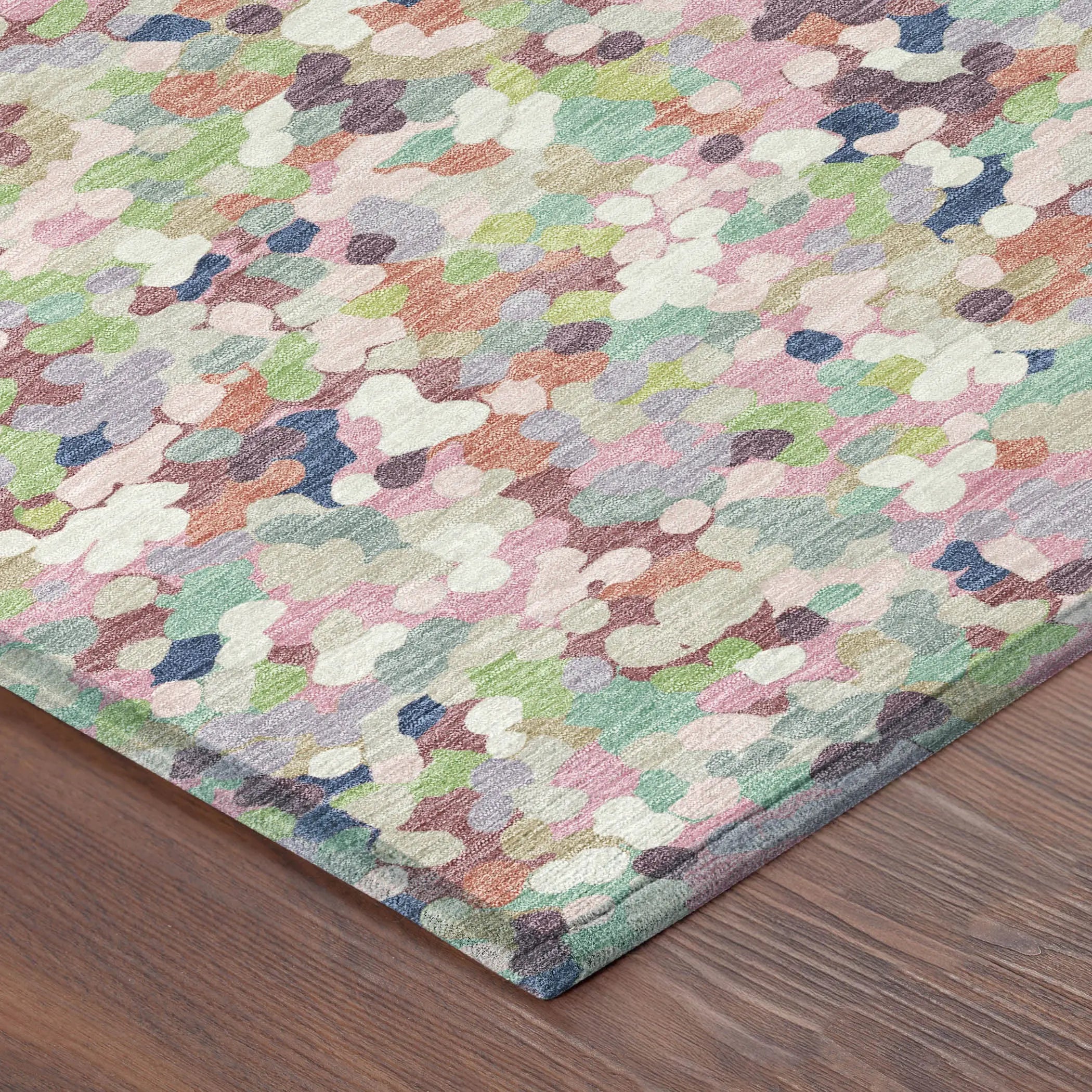 9' X 12' Blush And Pink Geometric Washable Indoor Outdoor Area Rug Homeroots Outdoor