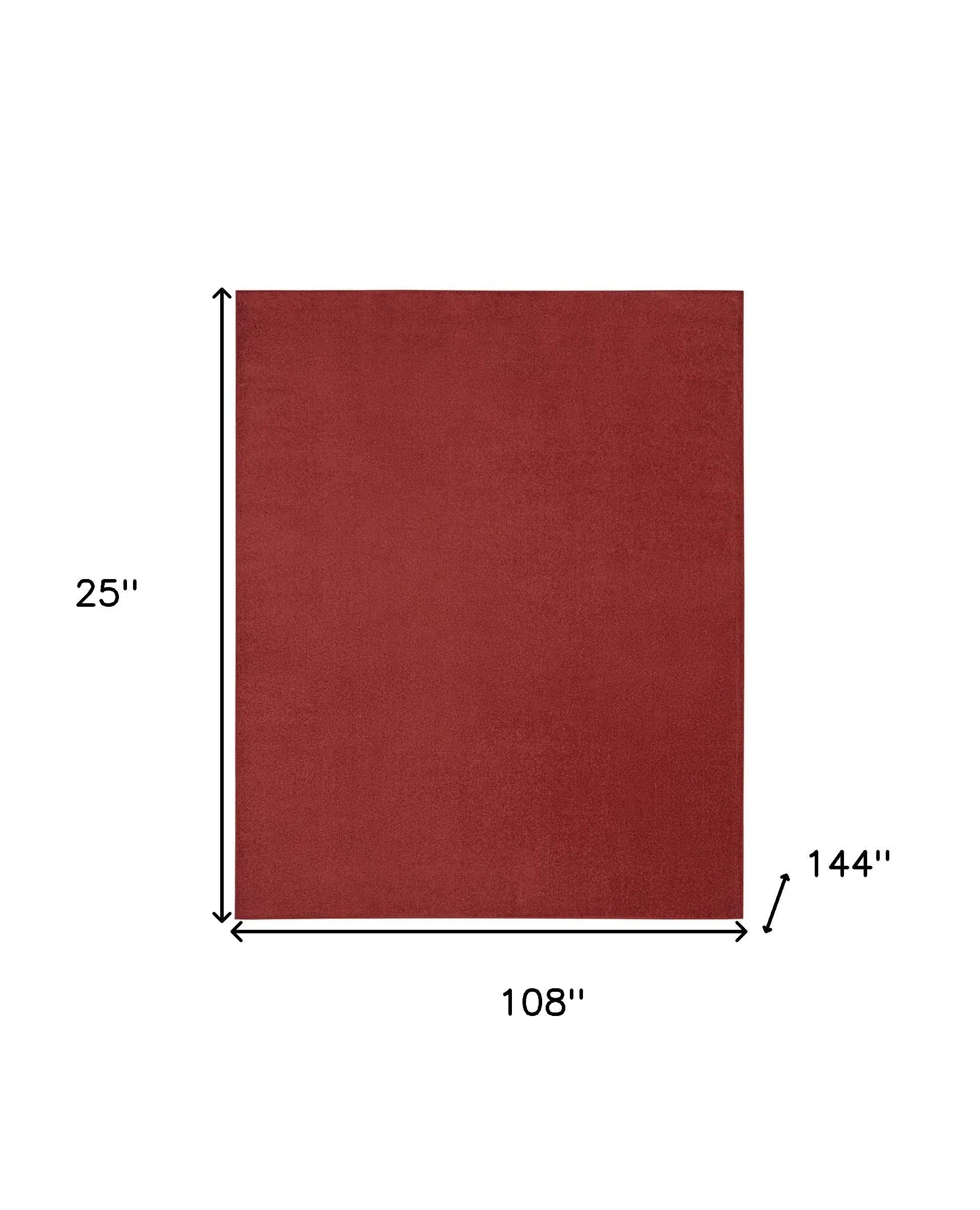 9' X 12' Brick Red Stain Resistant Indoor Outdoor Area Rug Homeroots Outdoor