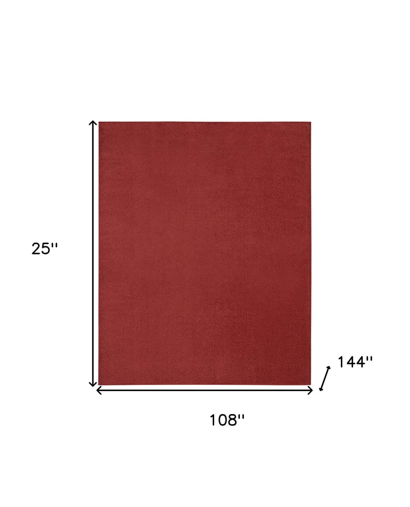 9' X 12' Brick Red Stain Resistant Indoor Outdoor Area Rug Homeroots Outdoor
