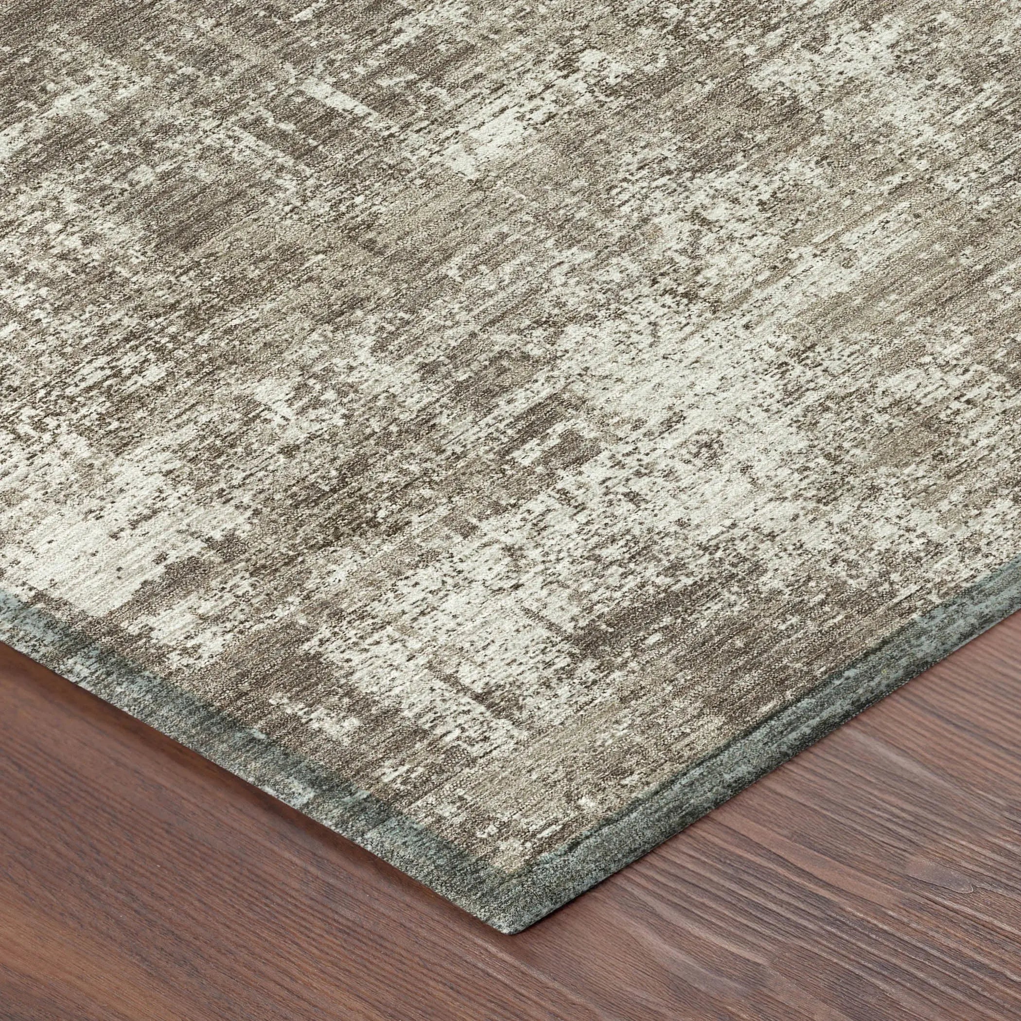9' X 12' Brown And Beige Abstract Washable Indoor Outdoor Area Rug Homeroots Outdoor