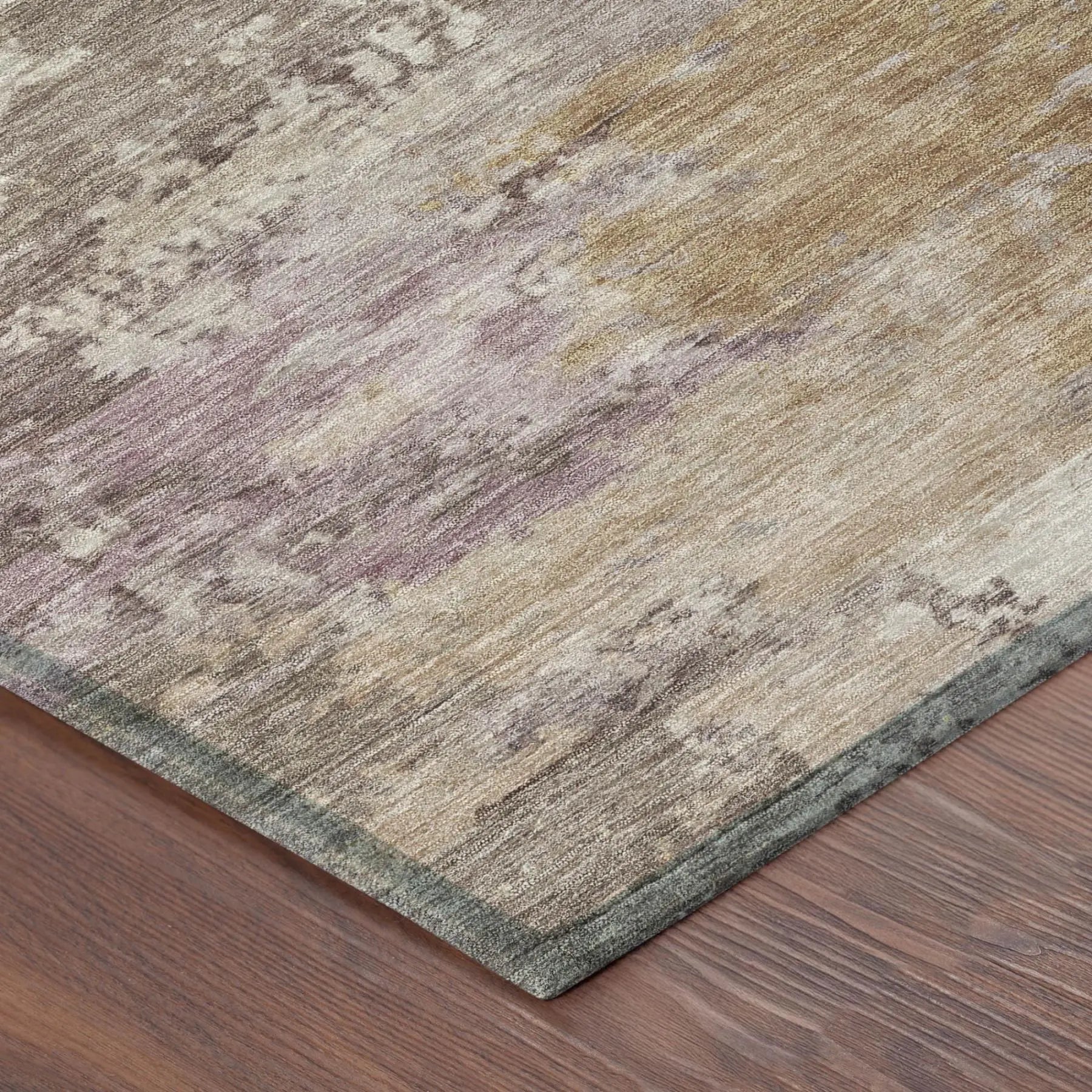 9' X 12' Brown And Blush Abstract Washable Indoor Outdoor Area Rug Homeroots Outdoor