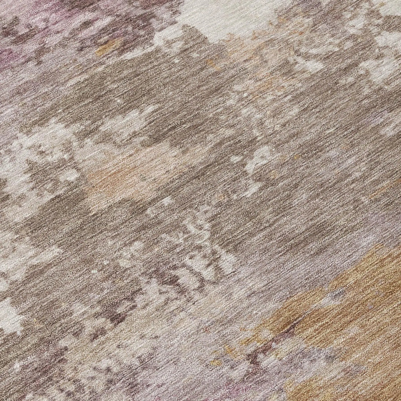 9' X 12' Brown And Blush Abstract Washable Indoor Outdoor Area Rug Homeroots Outdoor