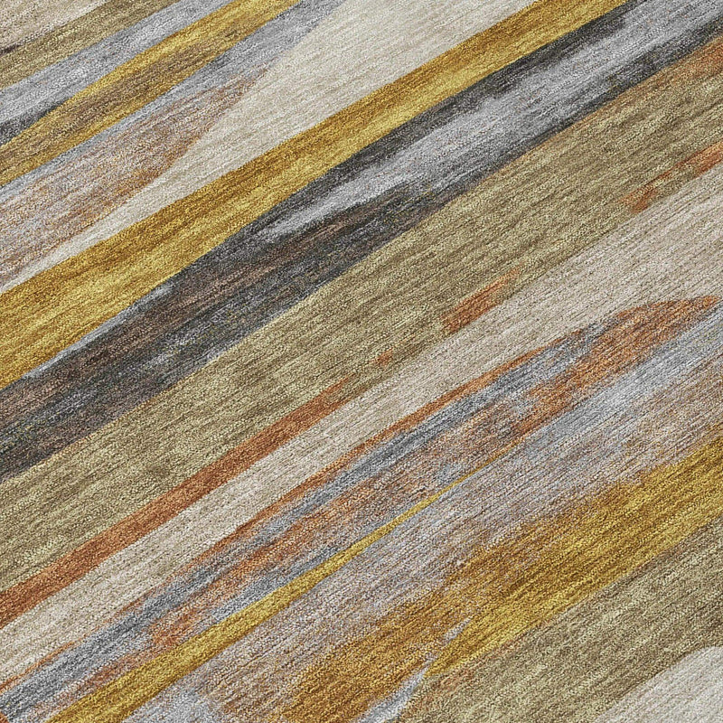 9' X 12' Brown And Charcoal Abstract Washable Indoor Outdoor Area Rug Homeroots Outdoor