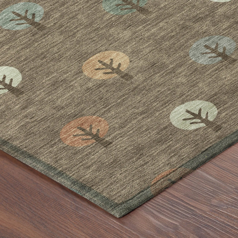 9' X 12' Brown And Copper Geometric Washable Indoor Outdoor Area Rug Homeroots Outdoor