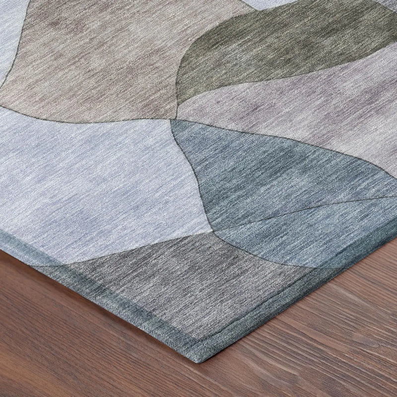 9' X 12' Brown And Graphite Abstract Washable Indoor Outdoor Area Rug Homeroots Outdoor