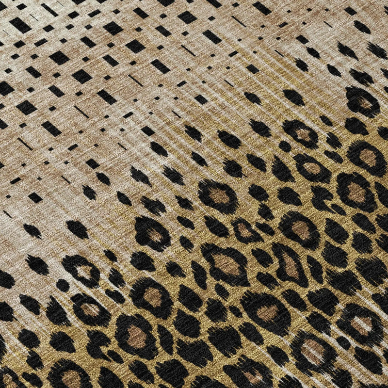 9' X 12' Brown And Graphite Geometric Washable Indoor Outdoor Area Rug Homeroots Outdoor