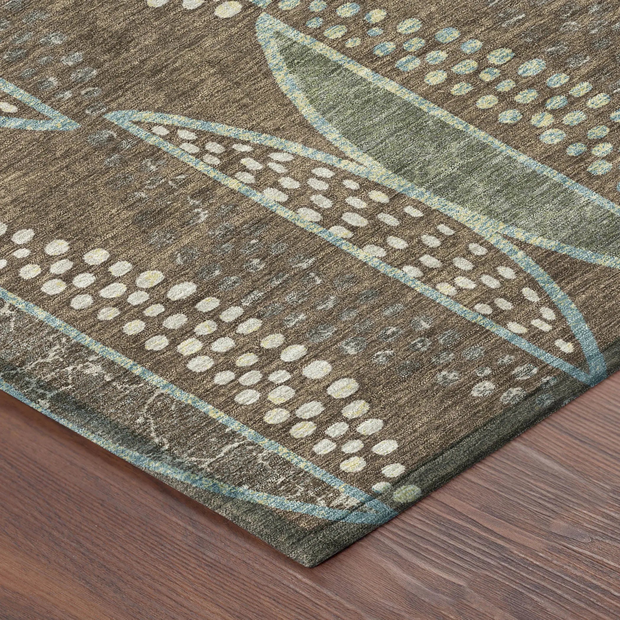 9' X 12' Brown And Gray Geometric Washable Indoor Outdoor Area Rug Homeroots Outdoor
