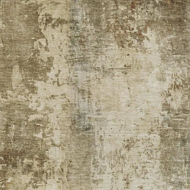 9' X 12' Brown And Green Abstract Washable Indoor Outdoor Area Rug Homeroots Outdoor