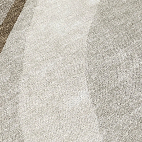 9' X 12' Brown And Ivory Abstract Washable Indoor Outdoor Area Rug Homeroots Outdoor
