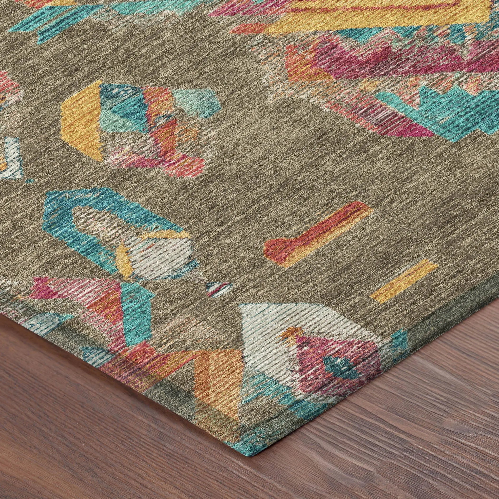 9' X 12' Brown And Ivory Tribal Washable Indoor Outdoor Area Rug Homeroots Outdoor