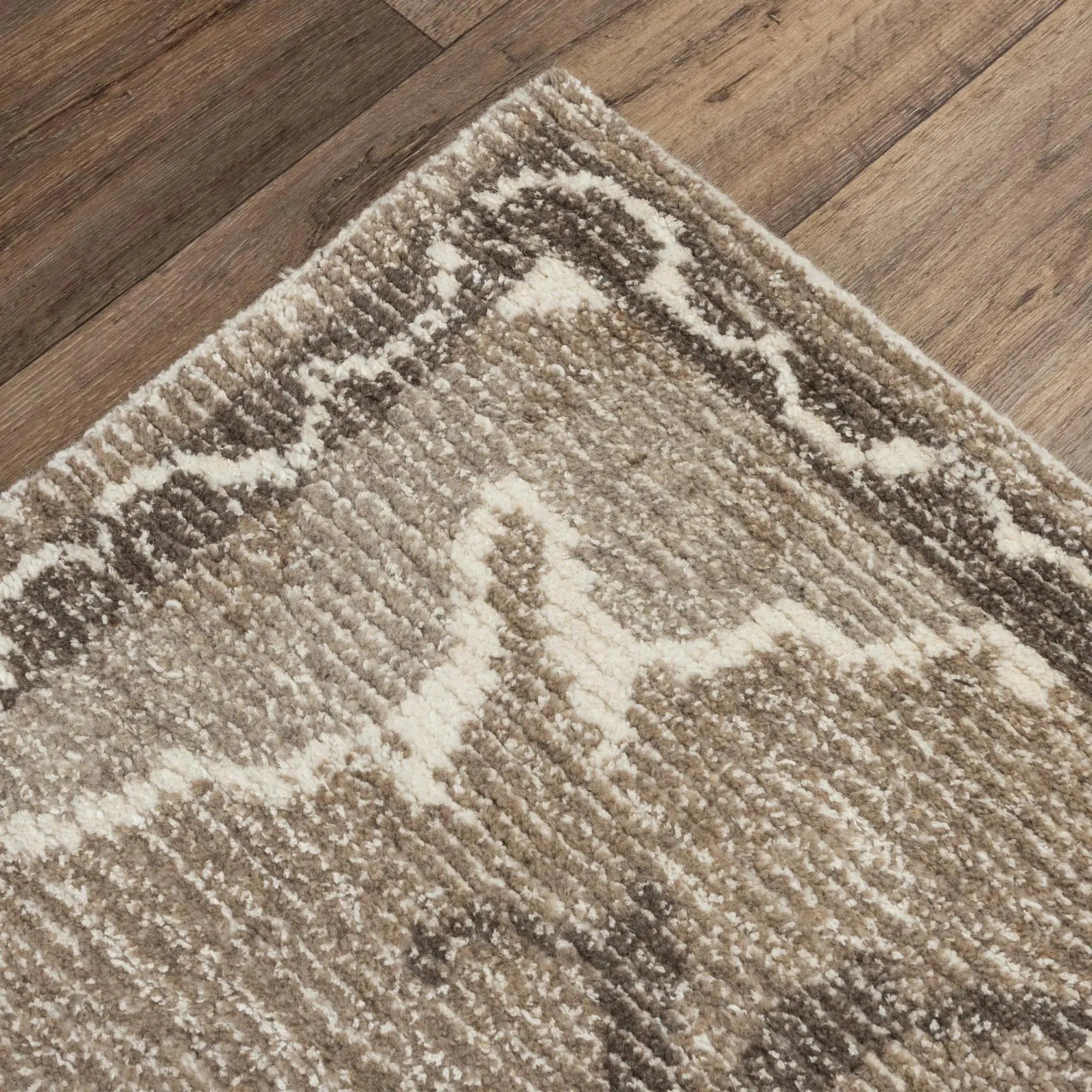 9' X 12' Brown And Ivory Wool Medallion Hand Tufted Area Rug Homeroots Home Decor