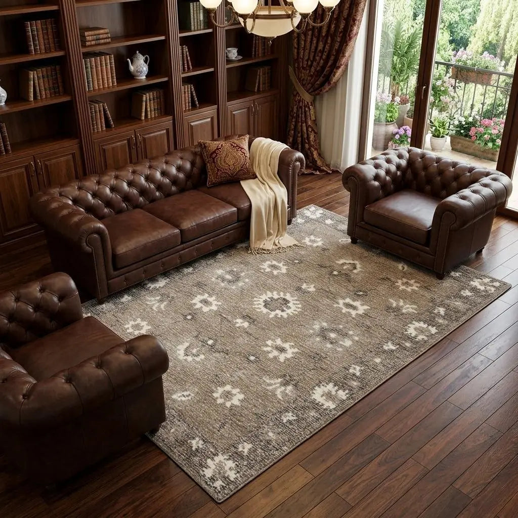 9' X 12' Brown And Ivory Wool Oriental Hand Tufted Area Rug Homeroots Home Decor