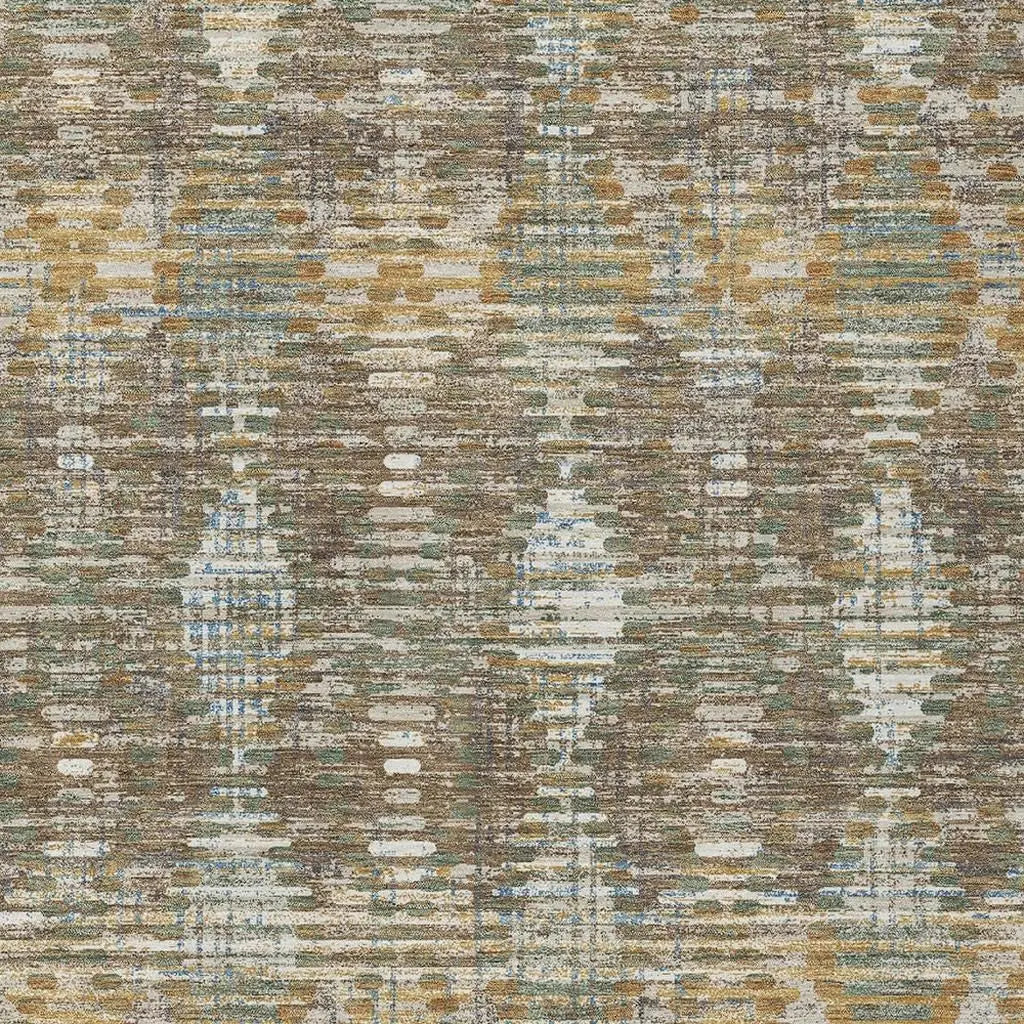 9' X 12' Brown And Khaki Floral Medallion Washable Indoor Outdoor Area Rug Homeroots Outdoor