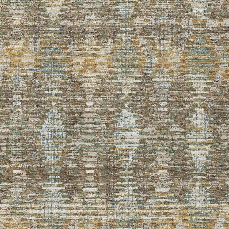 9' X 12' Brown And Khaki Floral Medallion Washable Indoor Outdoor Area Rug Homeroots Outdoor