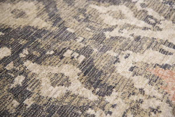 9' X 12' Brown And Natural New Zealand Lambs Wool Ikat Hand Carved Handmade Area Rug Homeroots Home Decor