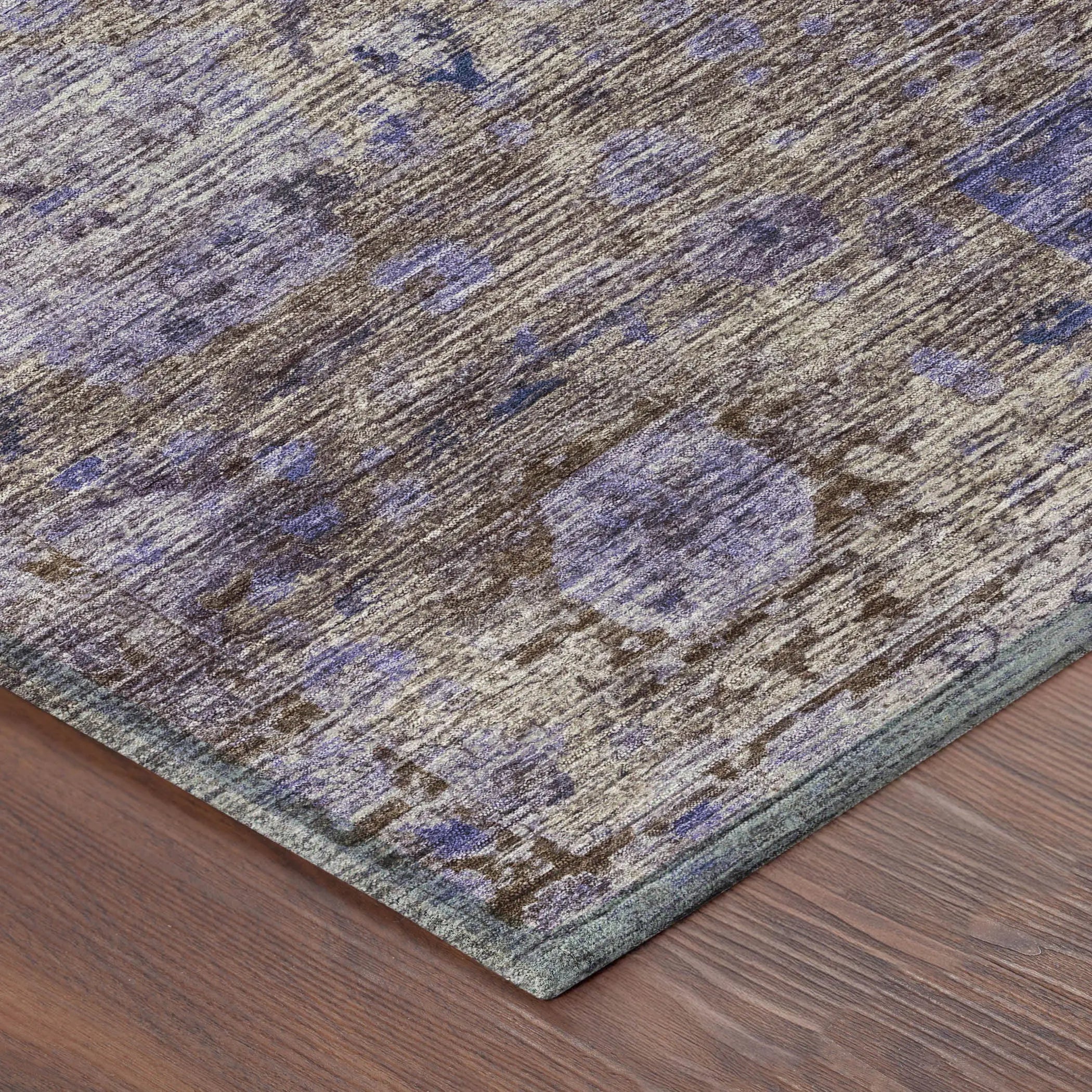 9' X 12' Brown And Plum Abstract Washable Indoor Outdoor Area Rug Homeroots Outdoor