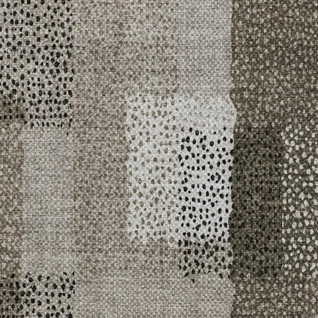 9' X 12' Brown And Silver Abstract Washable Indoor Outdoor Area Rug Homeroots Outdoor