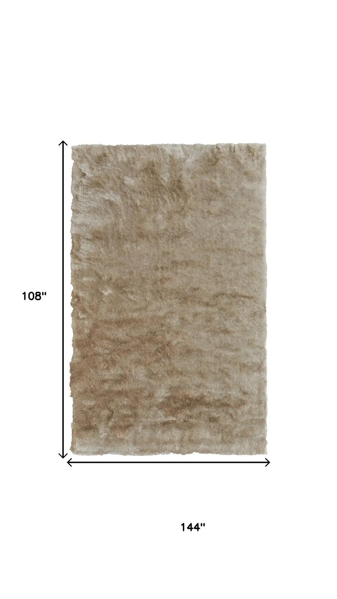 9' X 12' Brown And Tan Shag Hand Tufted Area Rug Homeroots Home Decor