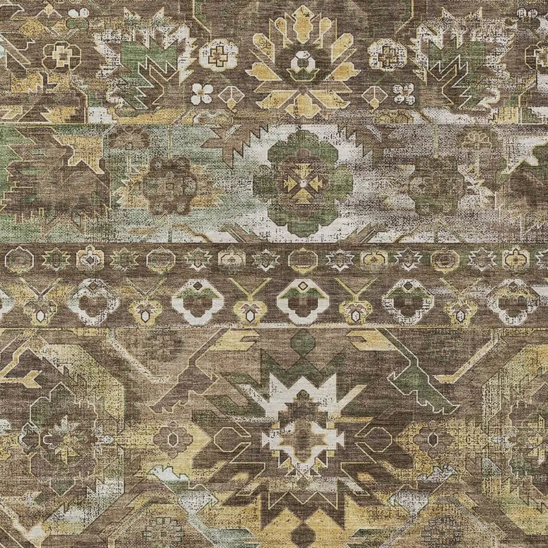 9' X 12' Brown And Taupe Cactus Washable Indoor Outdoor Area Rug Homeroots Outdoor