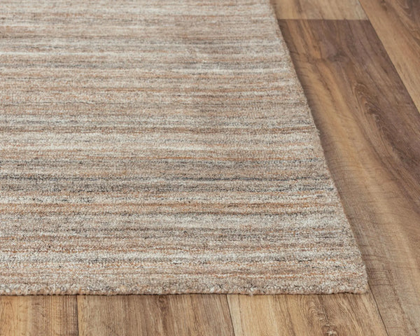 9' X 12' Brown Ivory And Dark Gray Striped Hand Tufted Area Rug Homeroots Home Decor