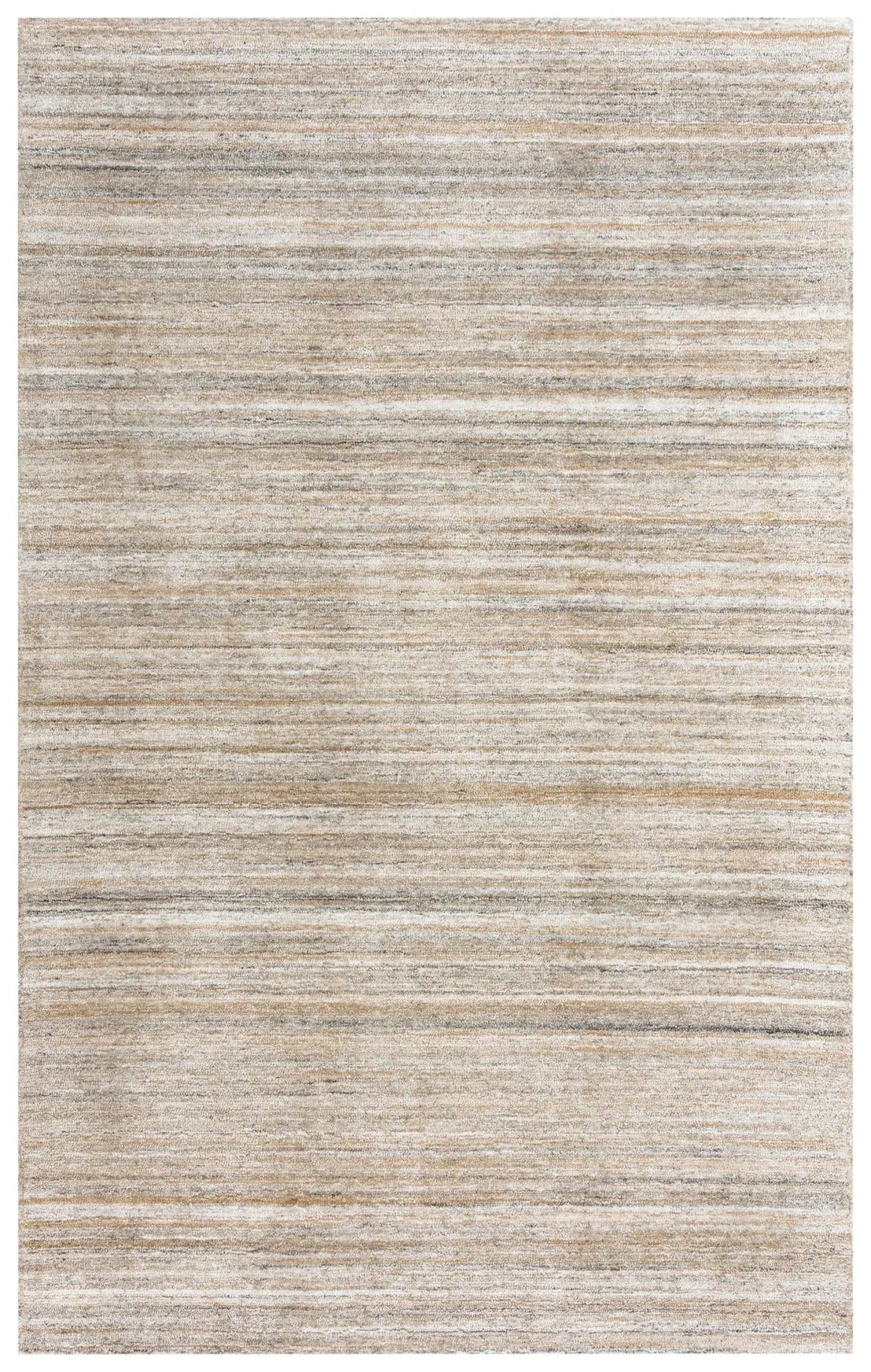 9' X 12' Brown Ivory And Dark Gray Striped Hand Tufted Area Rug Homeroots Home Decor