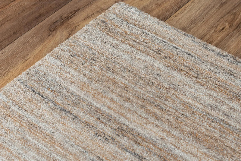 9' X 12' Brown Ivory And Dark Gray Striped Hand Tufted Area Rug Homeroots Home Decor