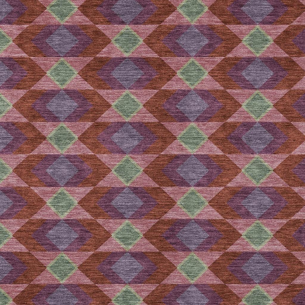 9' X 12' Burgundy And Pewter Geometric Washable Indoor Outdoor Area Rug Homeroots Outdoor