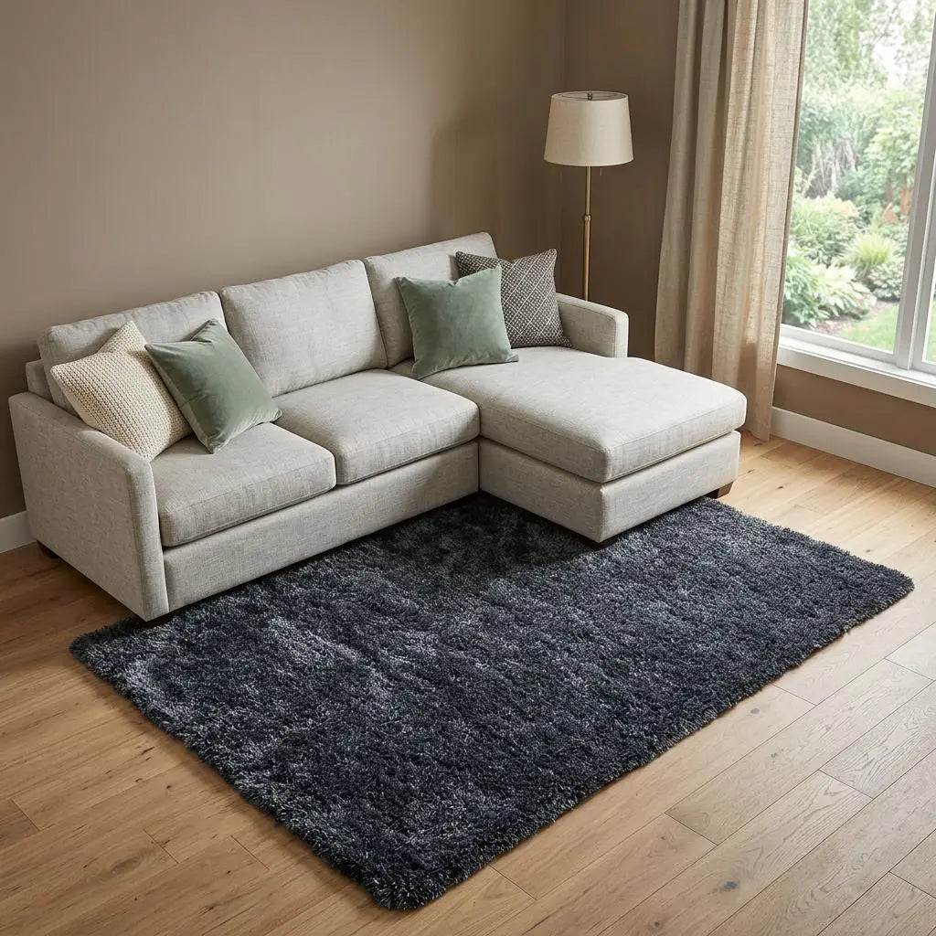 9' X 12' Charcoal And Gray Hand Tufted Area Rug Homeroots Home Decor
