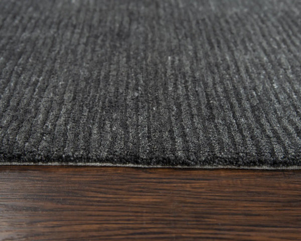 9' X 12' Charcoal And Gray Hand Tufted Area Rug With UV Protection Homeroots Home Decor