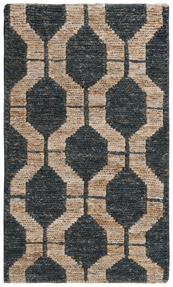 9' X 12' Charcoal And Gray Jute Trellis Hand Woven Area Rug Homeroots Home Decor