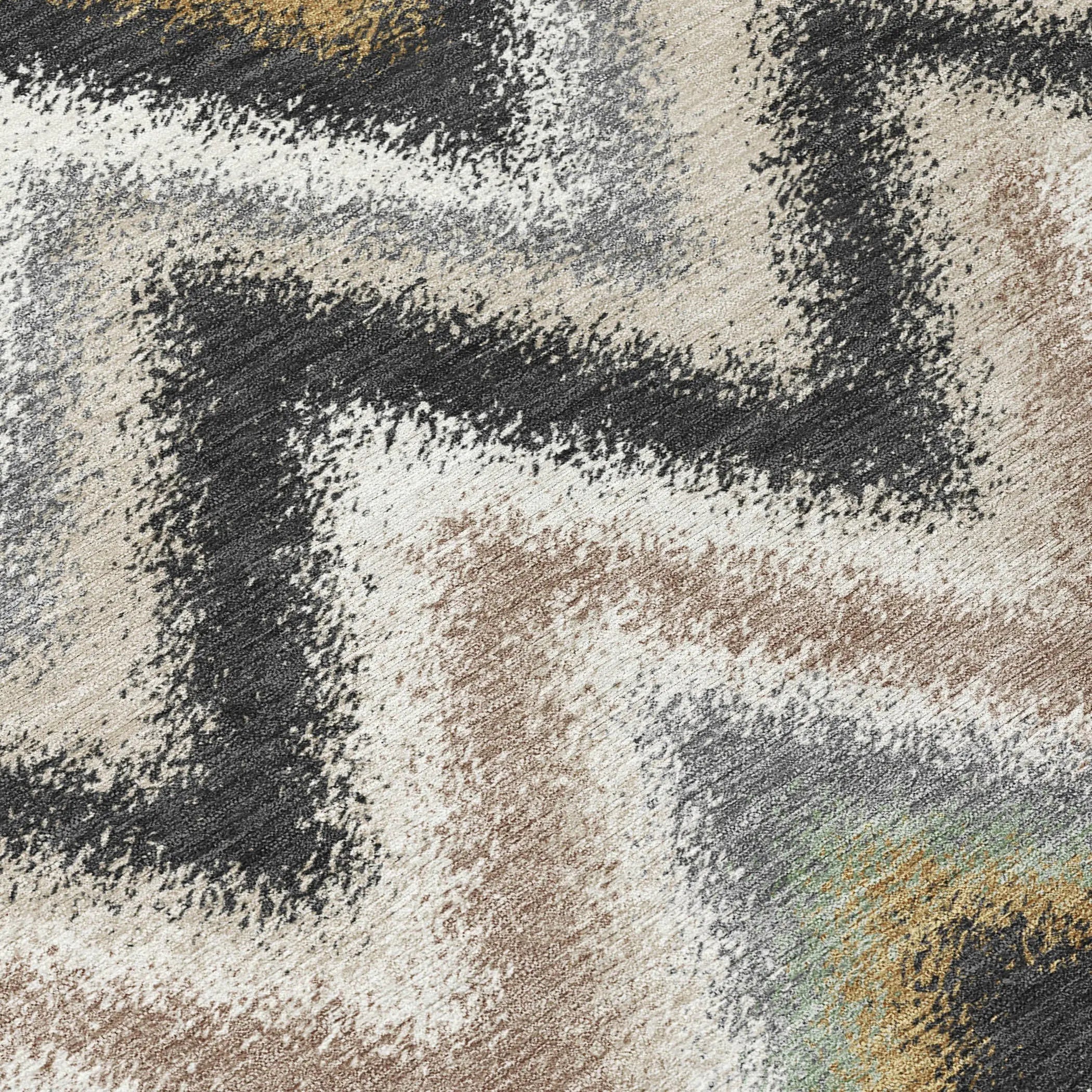 9' X 12' Charcoal And Ivory Geometric Washable Indoor Outdoor Area Rug Homeroots Outdoor