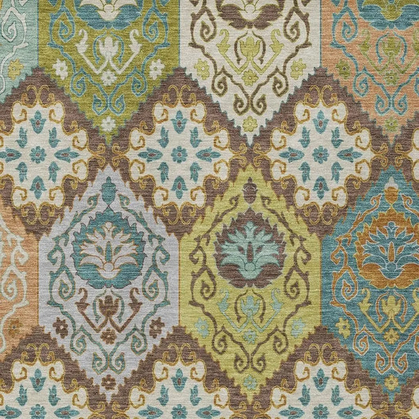 9' X 12' Chocolate And Beige Geometric Washable Indoor Outdoor Area Rug Homeroots Outdoor