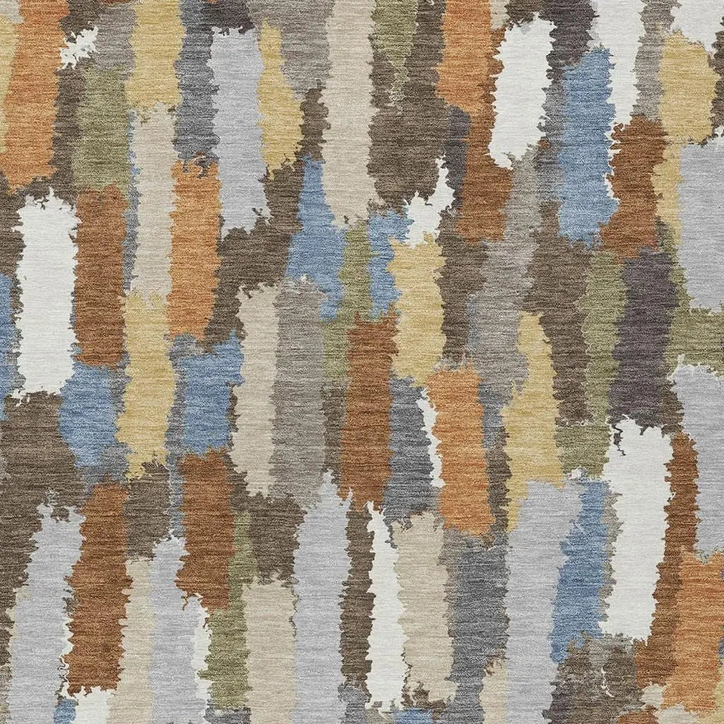 9' X 12' Chocolate And Beige Striped Washable Indoor Outdoor Area Rug Homeroots Outdoor