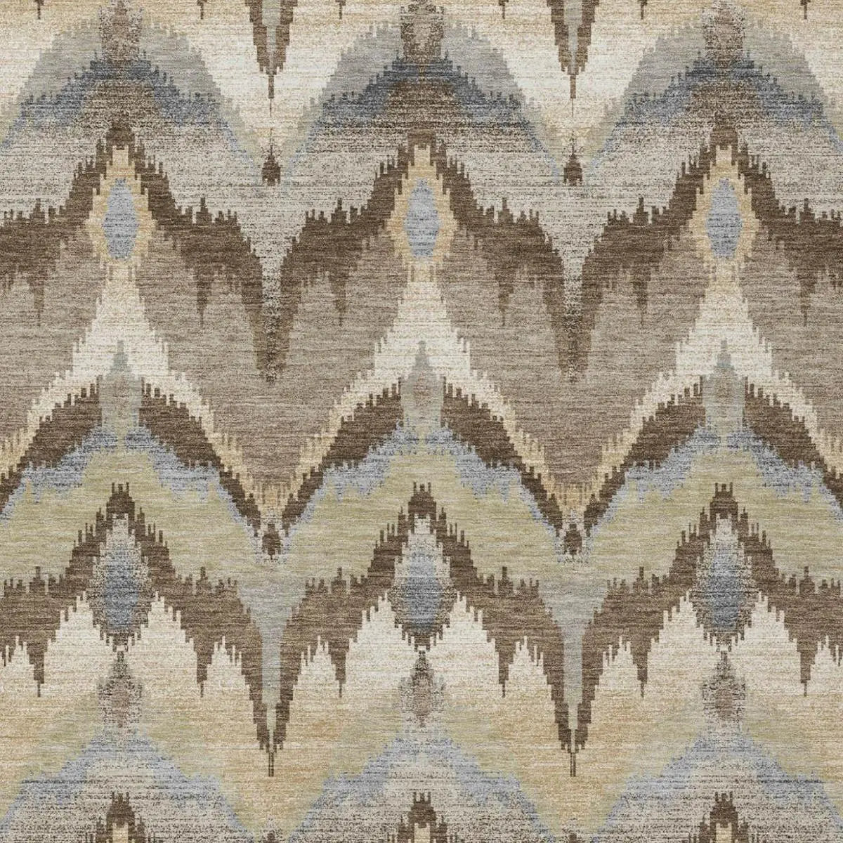 9' X 12' Chocolate And Brown Abstract Washable Indoor Outdoor Area Rug Homeroots Outdoor