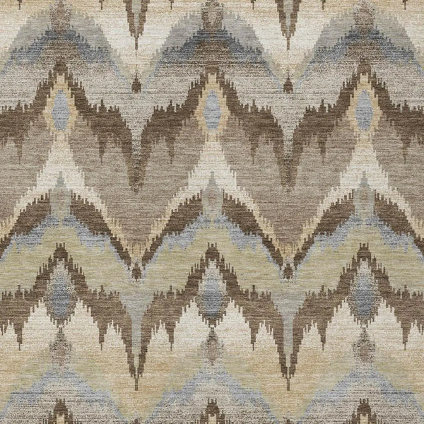 9' X 12' Chocolate And Brown Abstract Washable Indoor Outdoor Area Rug Homeroots Outdoor