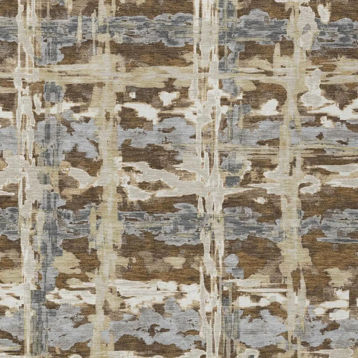 9' X 12' Chocolate And Brown Abstract Washable Indoor Outdoor Area Rug Homeroots Outdoor