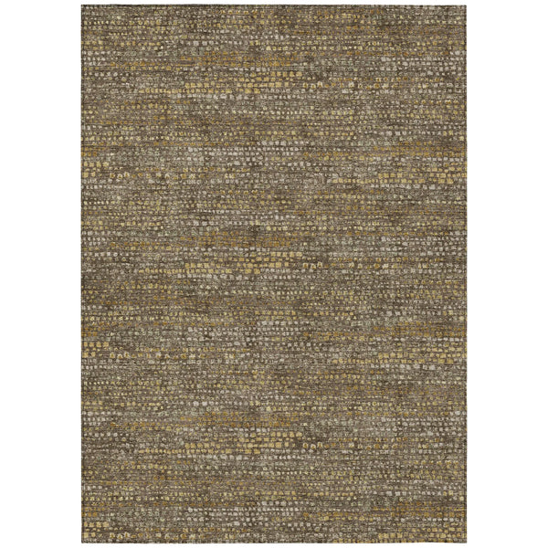 9' X 12' Chocolate And Brown Abstract Washable Indoor Outdoor Area Rug Homeroots Outdoor