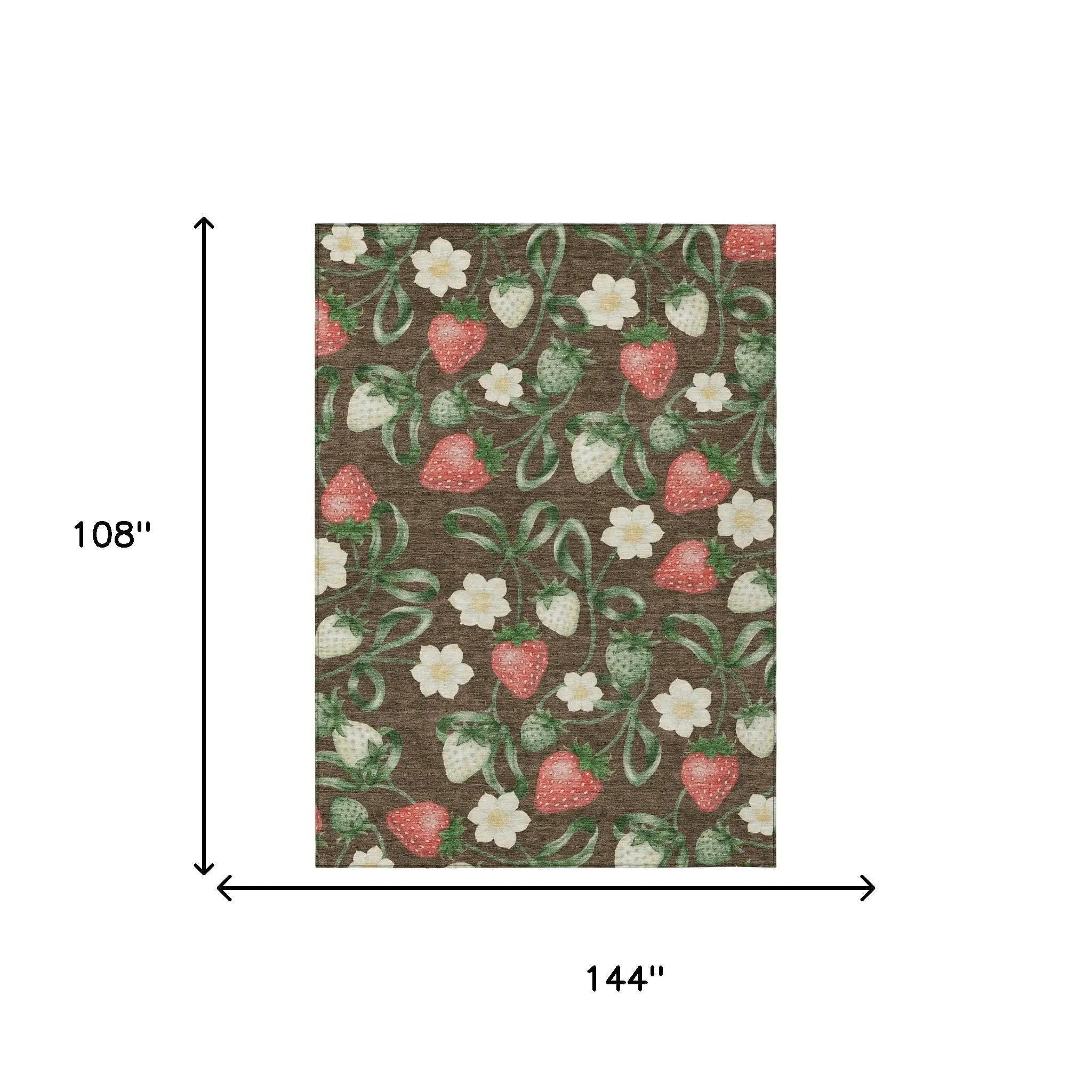 9' X 12' Chocolate And Brown Floral Washable Indoor Outdoor Area Rug Homeroots Outdoor