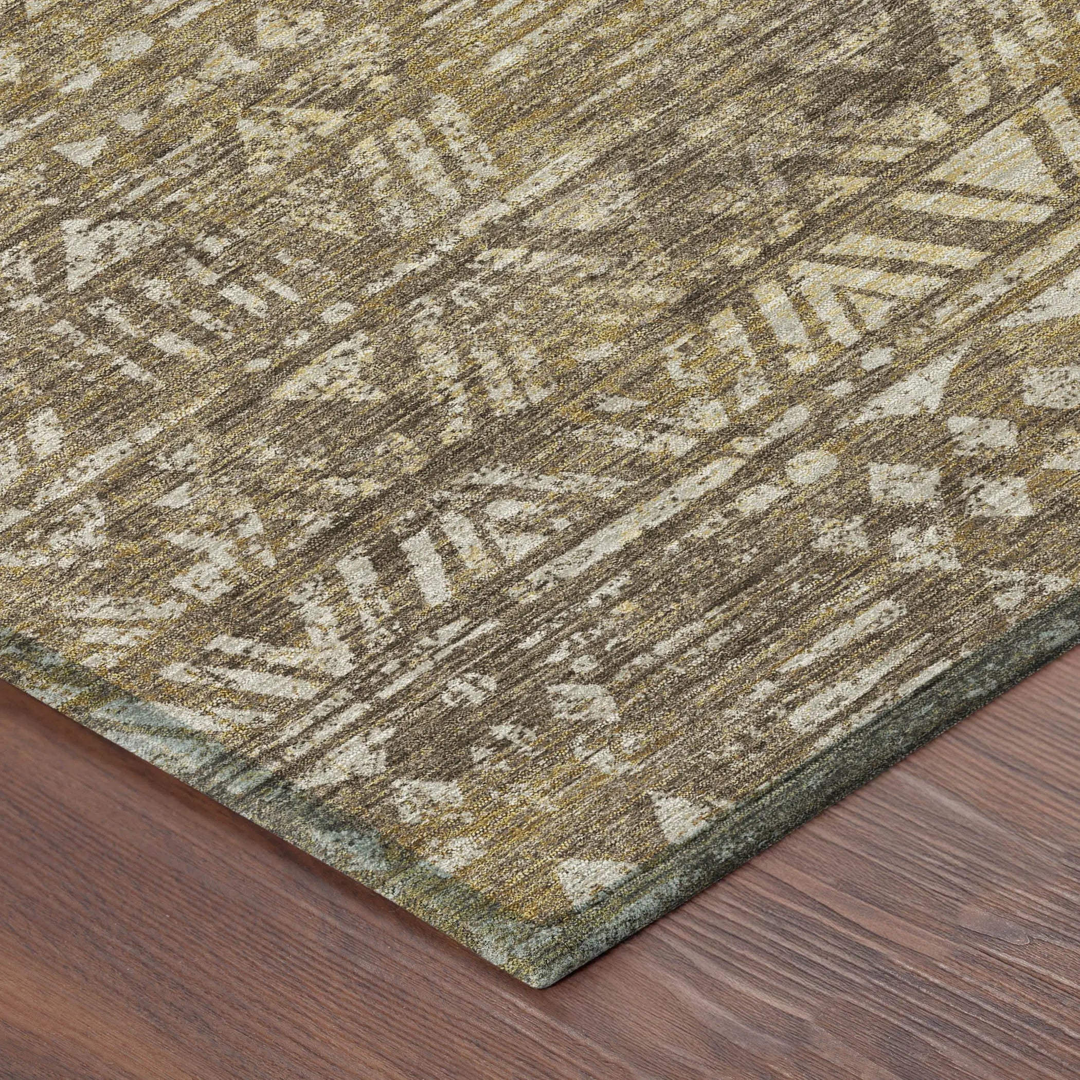 9' X 12' Chocolate And Brown Geometric Washable Indoor Outdoor Area Rug Homeroots Outdoor