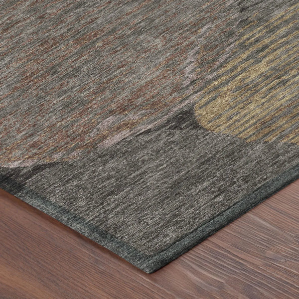9' X 12' Chocolate And Brown Geometric Washable Indoor Outdoor Area Rug Homeroots Outdoor