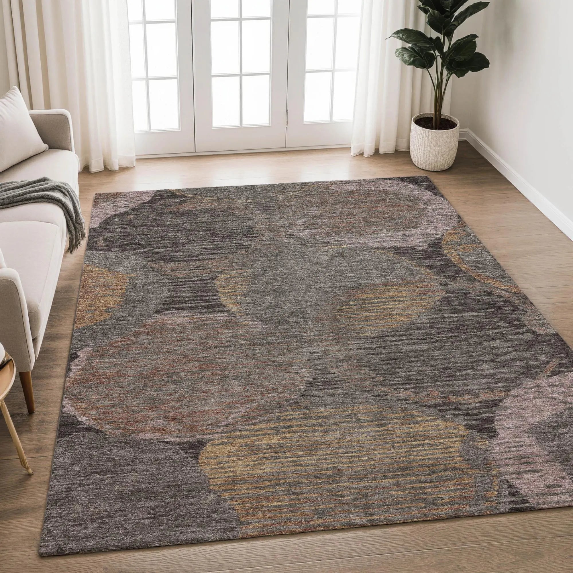 9' X 12' Chocolate And Brown Geometric Washable Indoor Outdoor Area Rug Homeroots Outdoor