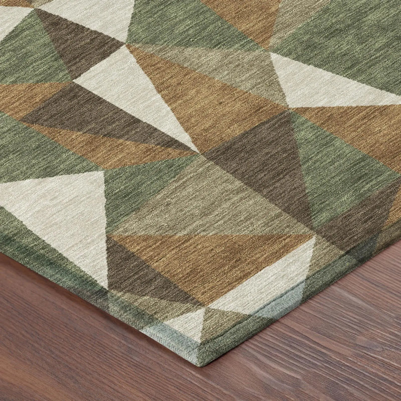9' X 12' Chocolate And Brown Geometric Washable Indoor Outdoor Area Rug Homeroots Outdoor