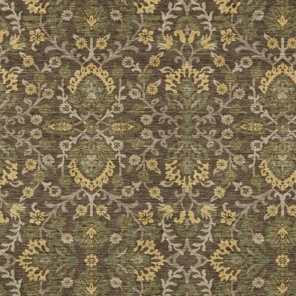 9' X 12' Chocolate And Brown Geometric Washable Indoor Outdoor Area Rug Homeroots Outdoor