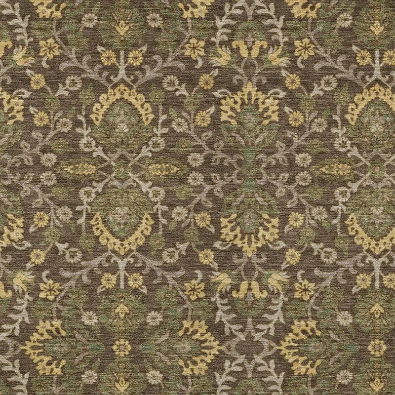 9' X 12' Chocolate And Brown Geometric Washable Indoor Outdoor Area Rug Homeroots Outdoor