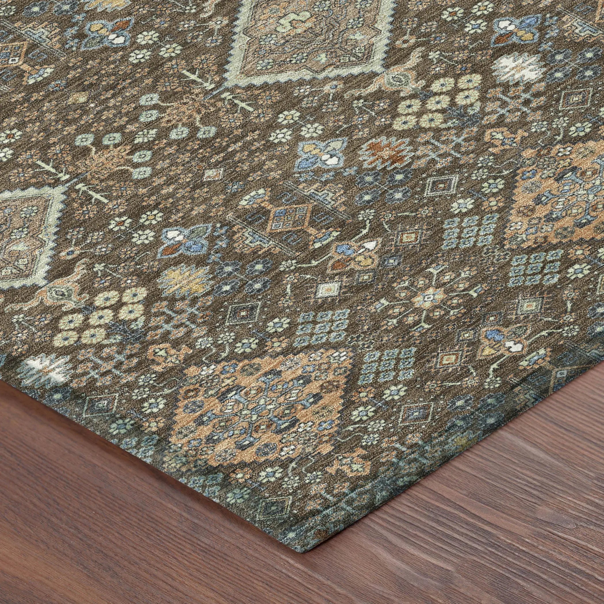 9' X 12' Chocolate And Brown Geometric Washable Indoor Outdoor Area Rug Homeroots Outdoor