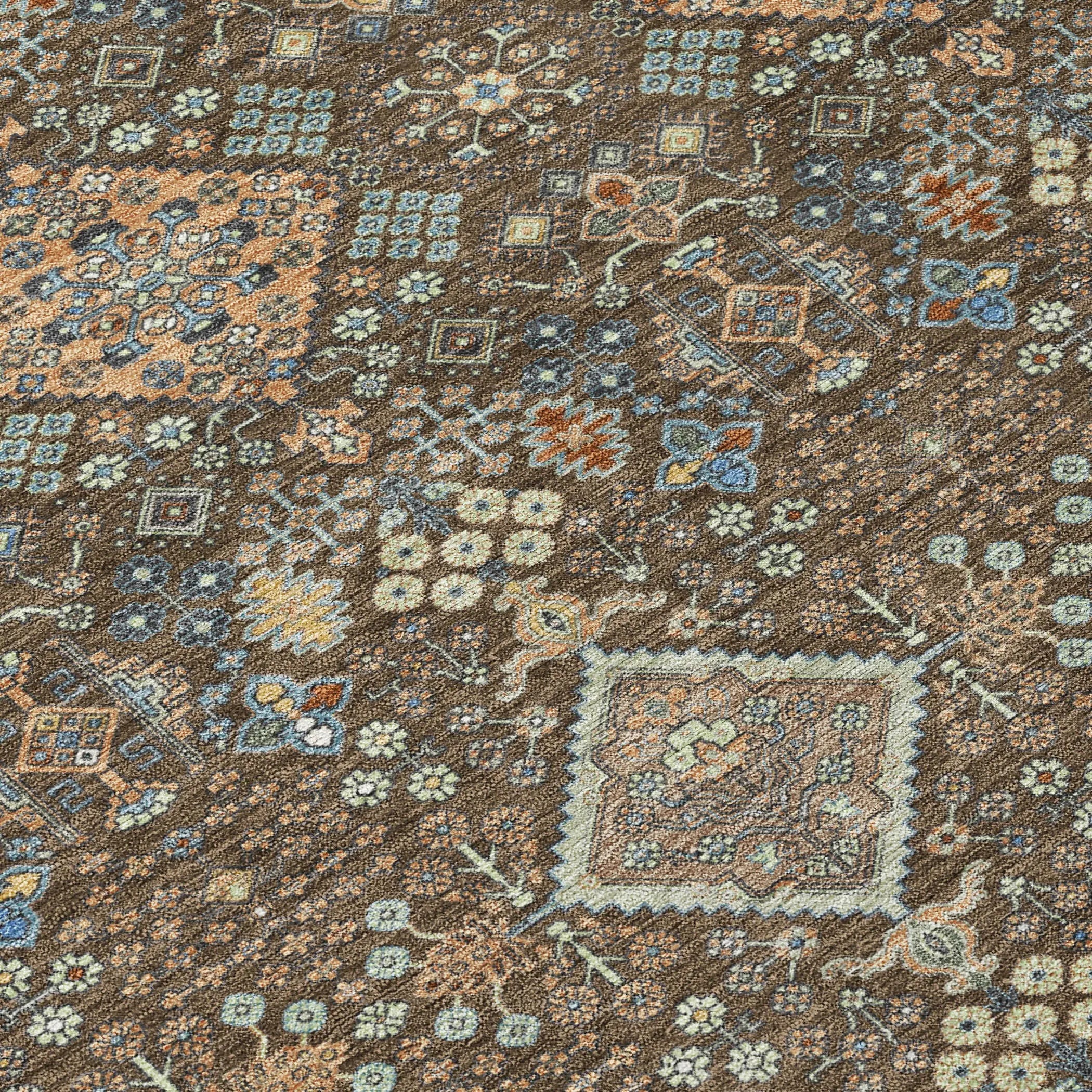 9' X 12' Chocolate And Brown Geometric Washable Indoor Outdoor Area Rug Homeroots Outdoor